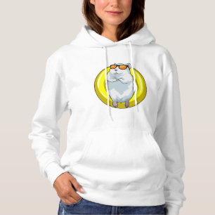 Pull À Capuche Hamster à la natation avec anneau de natation