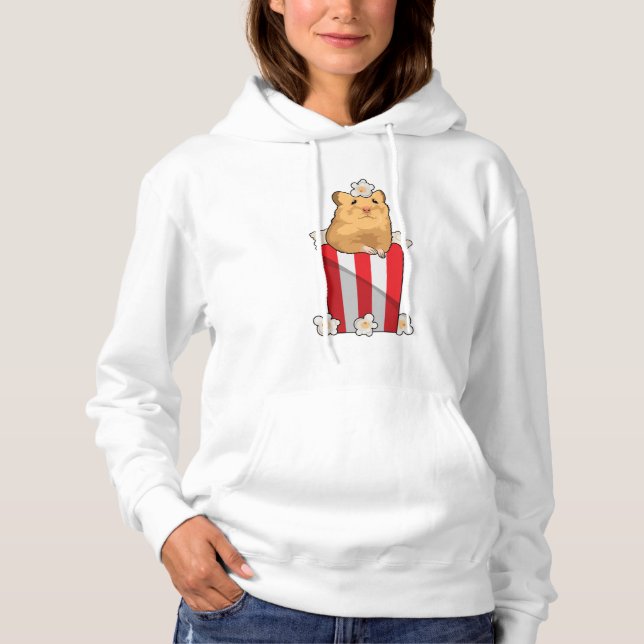 Pull À Capuche Hamster avec Popcorn (Devant)