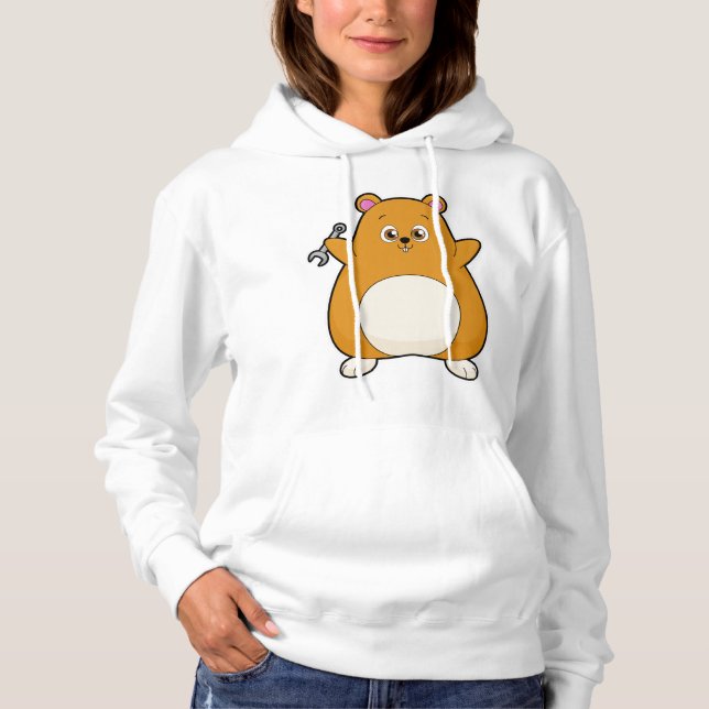 Pull À Capuche Hamster en mécanique avec clé (Devant)