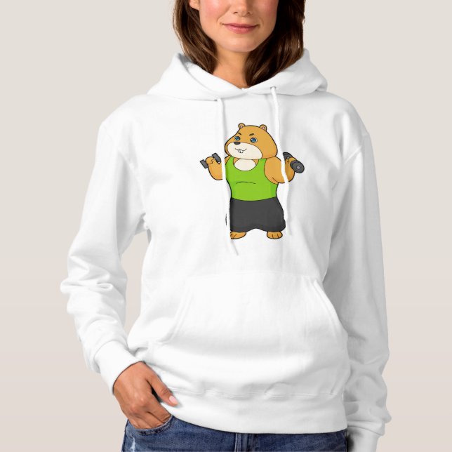 Pull À Capuche Hamster Fitness Dumbbell (Devant)