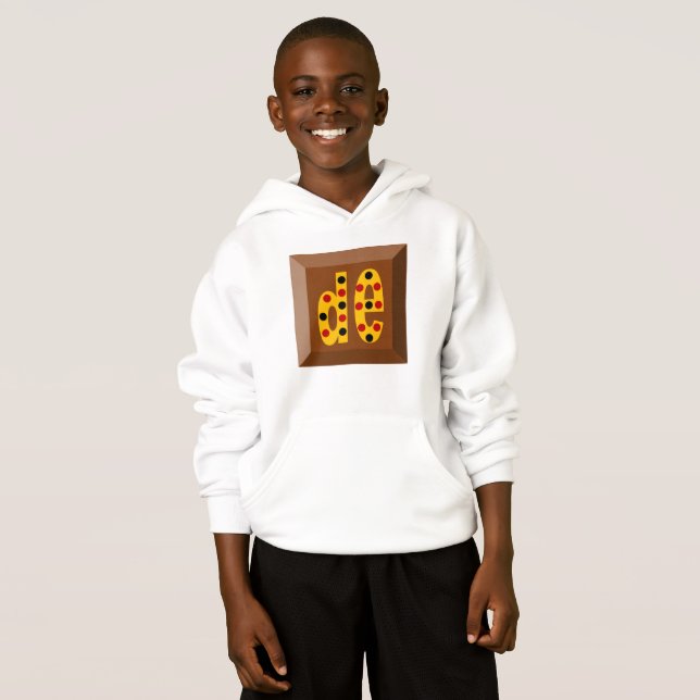 PULL   A  CAPUCHE  HANES   DE  CHOCOLAT  BONBONS (Devant entier)