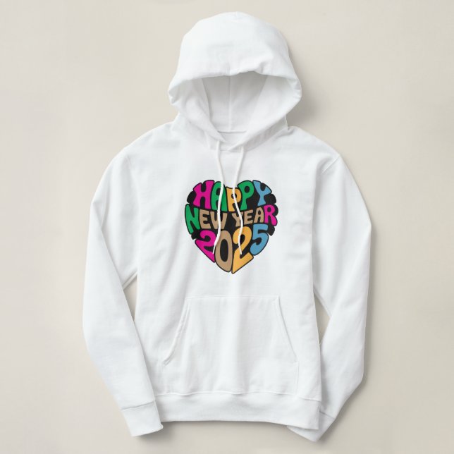 Pull À Capuche Happy New Year 2025 (Design devant)