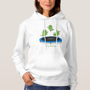 Pull À Capuche Haricots verts drôles mignons sur trampoline dessi