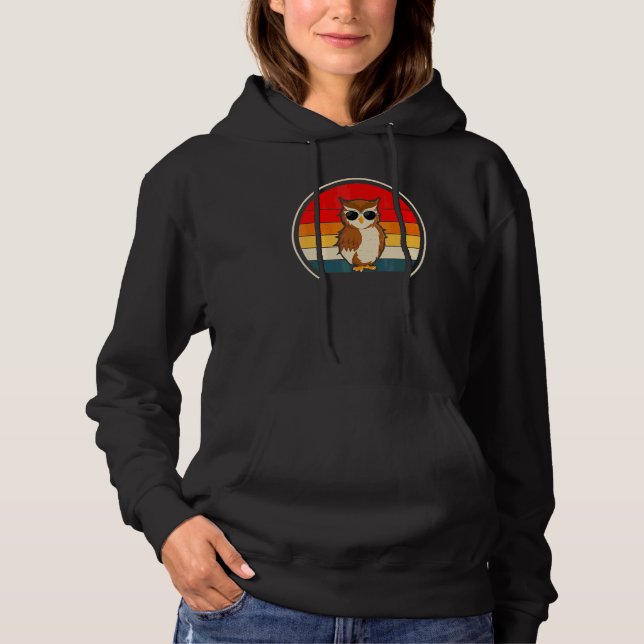 Pull À Capuche Hibou Rétro Cool (Devant)