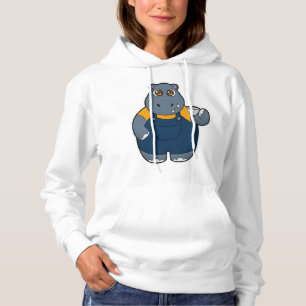 Pull À Capuche Hippo avec la coupe du café