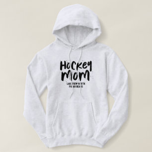 Pull À Capuche Hockey maman tendance noir type personnalisé
