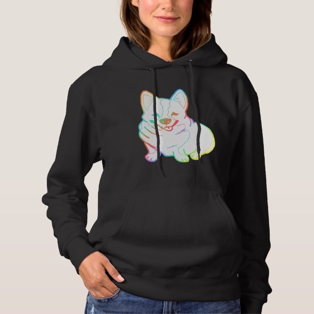 Pull À Capuche Holographic Fat Corgi Magnet (Devant)