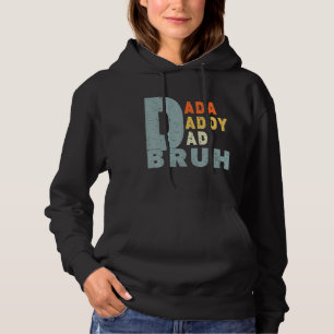 Pull À Capuche Hommes Dada Daddy Papa Papa Bruh Papa Retro Père