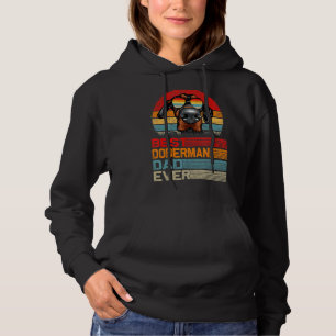 Pull À Capuche Hommes Vintage Rétro Meilleur Doberman Papa Jamais