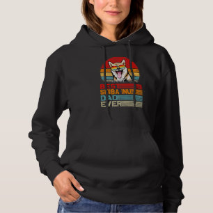Pull À Capuche Hommes Vintage Rétro Meilleur Shiba Inu Papa Jamai