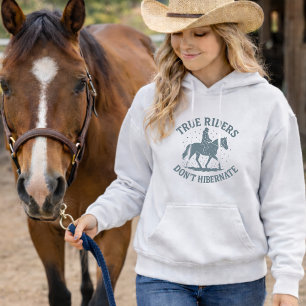 Pull À Capuche Hoodie de cheval de grange d'hiver pour filles