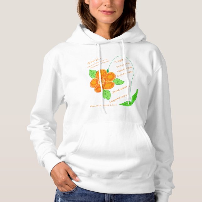 Pull À Capuche Horoscope Portable Dames Scorpio (Devant)
