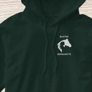 Pull À Capuche Horse Rider Noms Personnalisés Equestre