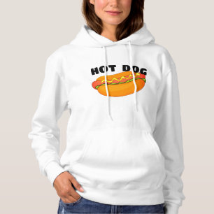 Pull À Capuche Hot Dog Design Sweatshirt, Funny Pork BBQ