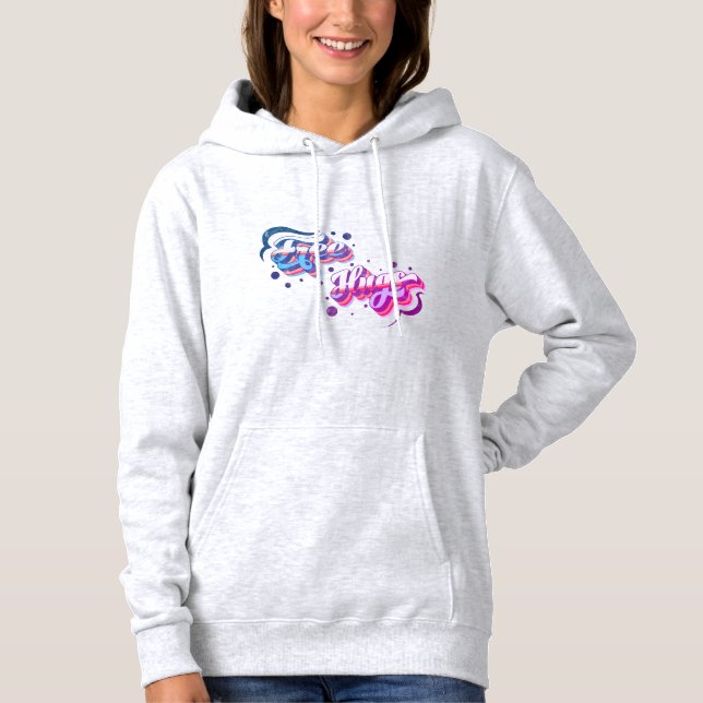 Pull À Capuche Hugs Gratuits - Purple Vibe Edition (Devant)