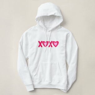 Pull À Capuche Hugs Kisses Love Hearts