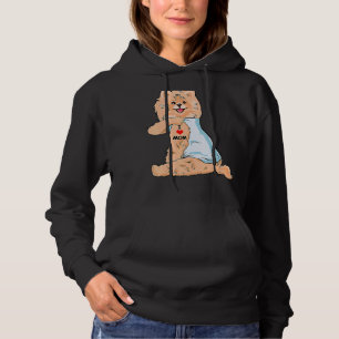 Pull À Capuche I Love Mom Tattoo German Spitz Mom Chien Da de la