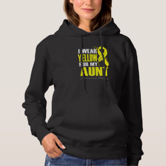 Pull À Capuche I Wear Yellow For My Aunt Adenosarcoma Awareness F