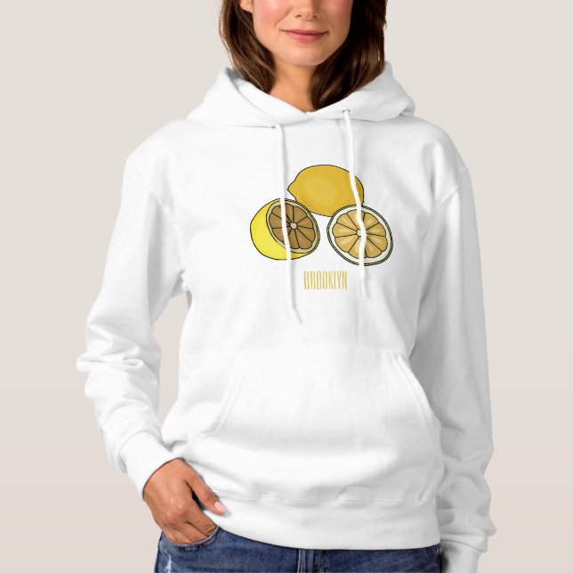 Pull À Capuche Illustration de citron (Devant)