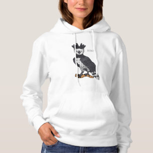 Pull À Capuche Illustration de dessin animé d'aigle harpie