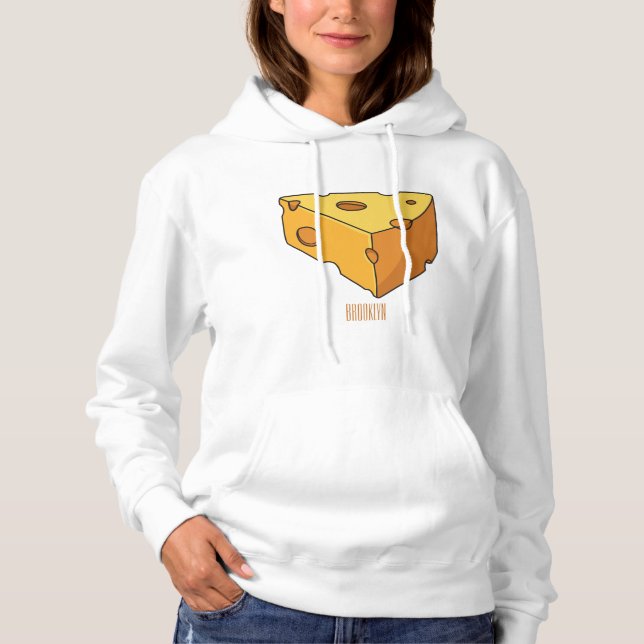 Pull À Capuche Illustration de fromage (Devant)