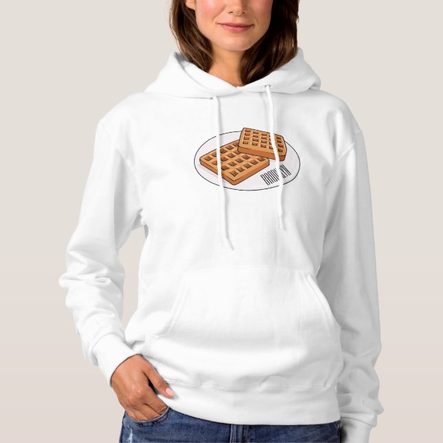 Pull À Capuche Illustration de gaufre (Devant)