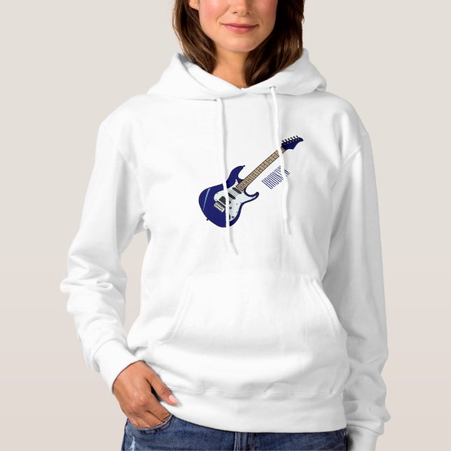 Pull À Capuche Illustration de guitare électrique (Devant)