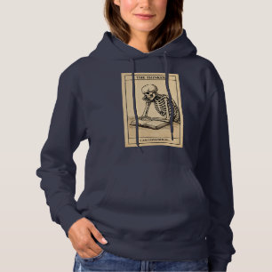 Pull À Capuche Illustration de penseur squelette