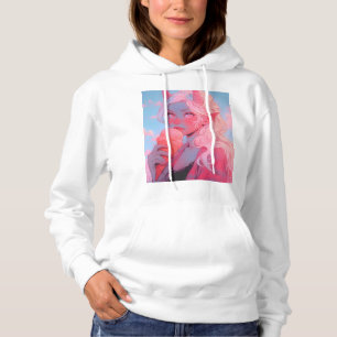 Pull À Capuche Imaginaire Soft Pink Crème de glace Anime Girl