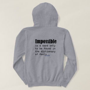 Pull À Capuche Impossible Le Mot N'Est Trouvé Que Dans Le Diction