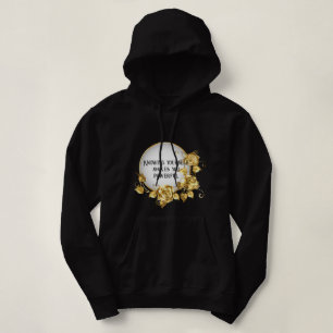Pull À Capuche impression en or avec du texte