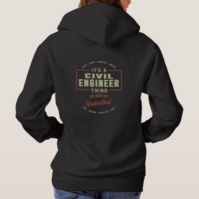 Pull À Capuche Ingénieur civil (Dos)