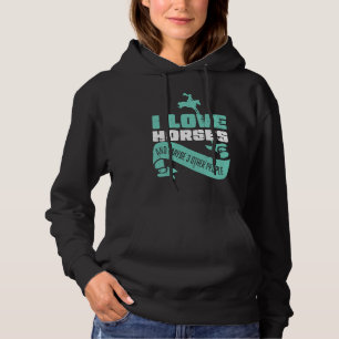 Pull À Capuche J'adore Les Chevaux Et Peut-être Trois Autres Pers