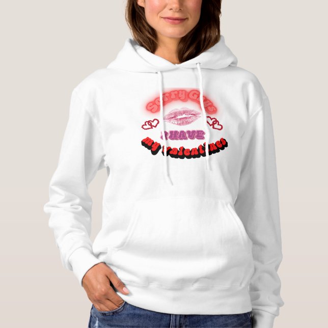 Pull À Capuche J'ai mes valentines (Devant)