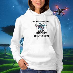 Pull À Capuche J'ai survécu à l'invasion de drones de 2024