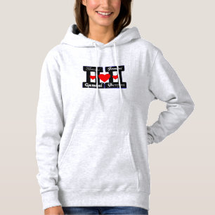 Pull À Capuche ♊ J'Aime Gemini-Best Zodiac Panneau Fleece Fab