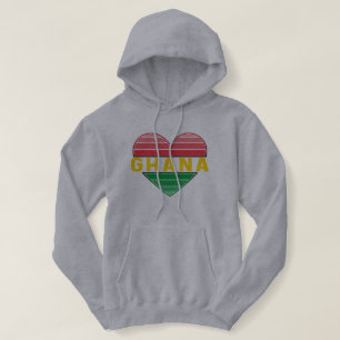 Pull À Capuche J'aime le Ghana, le coeur ghanéen