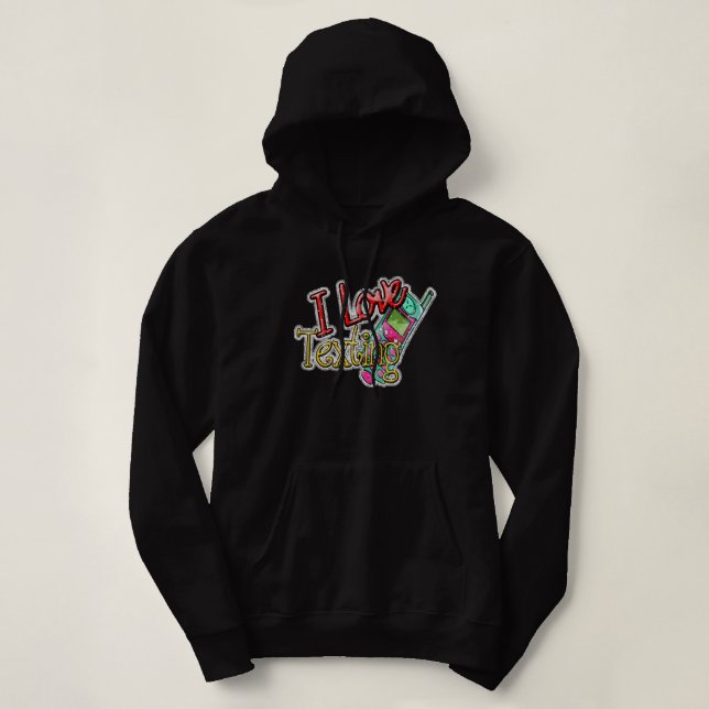 Pull À Capuche J'aime le sweat-shirt Texting (Design devant)
