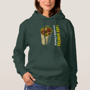 Pull À Capuche j'aime les burritos et peut-être 3 personnes