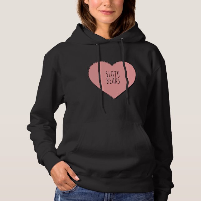 Pull À Capuche J'Aime Les Ours De Fentes (Devant)