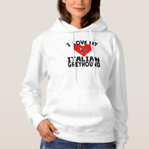 Pull À Capuche J'aime mon lévrier italien