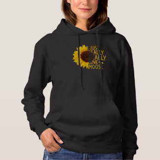 Pull À Capuche J'Aime Vraiment Moose Women Men Deer Elk Sunfl