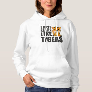 Pull À Capuche J'aime vraiment Tigers - Sweet Zoo Animaux
