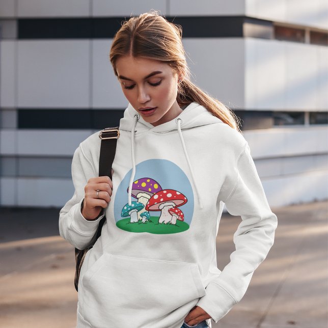 Pull À Capuche Jardin vibrant de champignons (Créateur téléchargé)