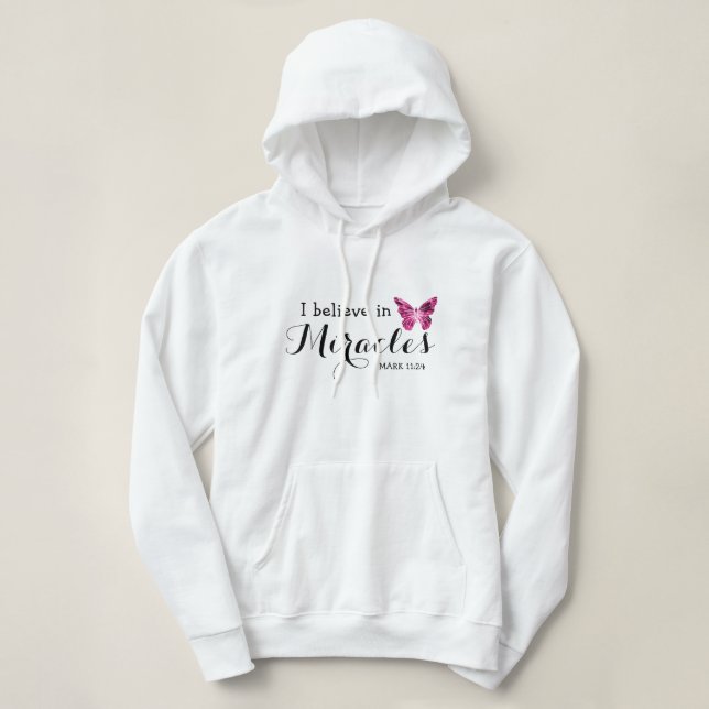 Pull À Capuche Je crois aux miracles (Design devant)