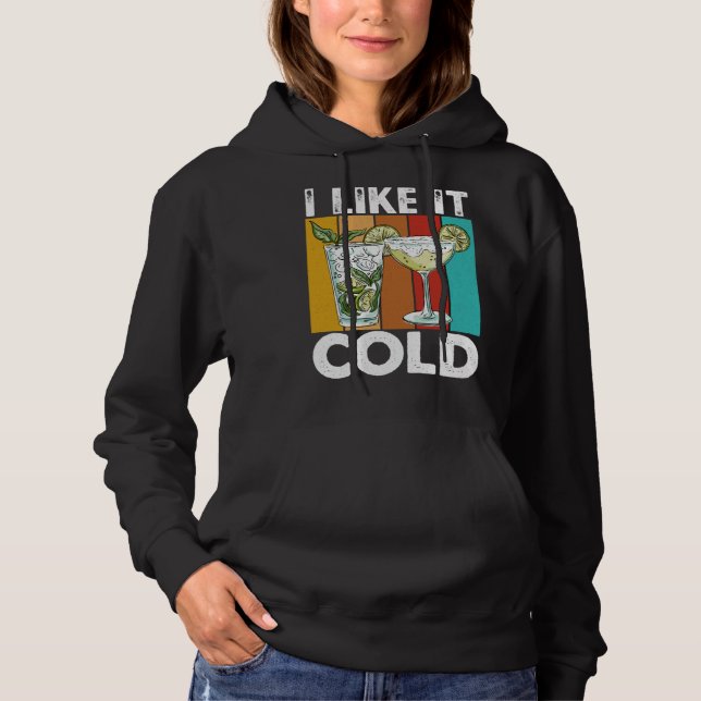 Pull À Capuche Je l'aime froid I Cocktail (Devant)