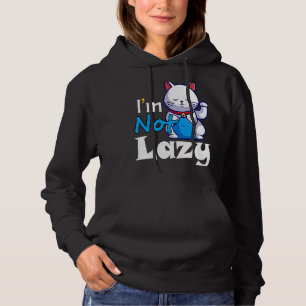 Pull À Capuche Je ne suis pas Lazy Lazy Chat Cute Animaux Humour 