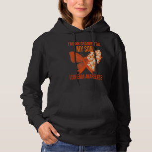 Pull À Capuche Je porte orange pour le ruban de sensibilisation à