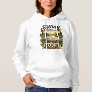 Pull À Capuche Je suis assis sur mon rocher