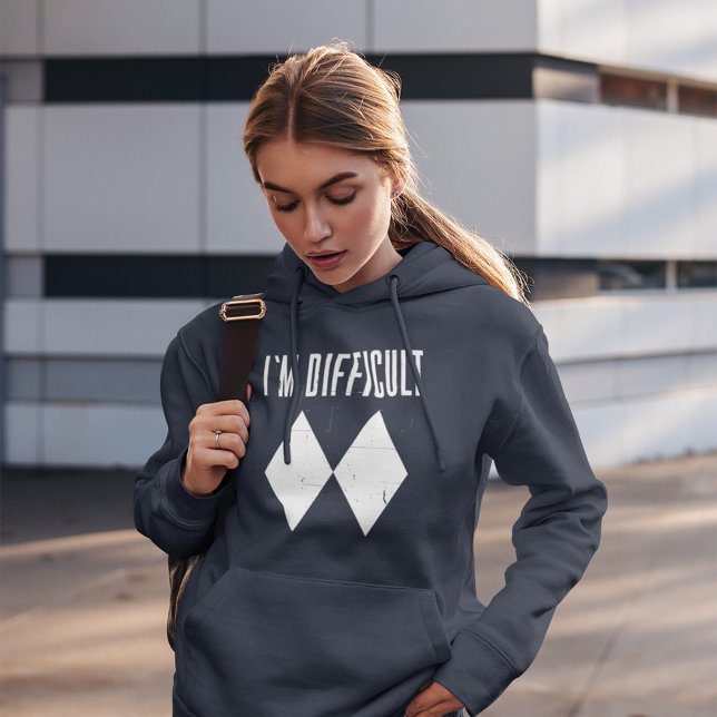 Pull À Capuche Je suis difficile Ski Double Diamond Sports d'hive (Créateur téléchargé)
